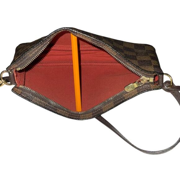 Louis Vuitton Vintage Damier Ebene Navona Pochette Accessories Bag W/Bag & Box - Picture 12 of 15